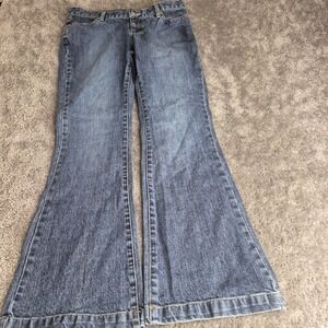 Columbia Sportswear Lean Flare Leg Jeans Womens 6 Medium Wash Blue Wide Leg